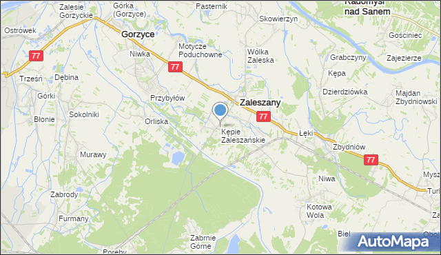mapa Kępie Zaleszańskie, Kępie Zaleszańskie na mapie Targeo